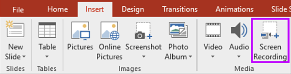 Powerpoint screen recording