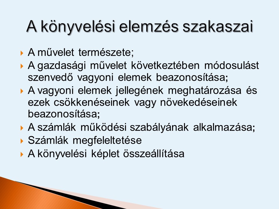 A könvelési elemzés lépései