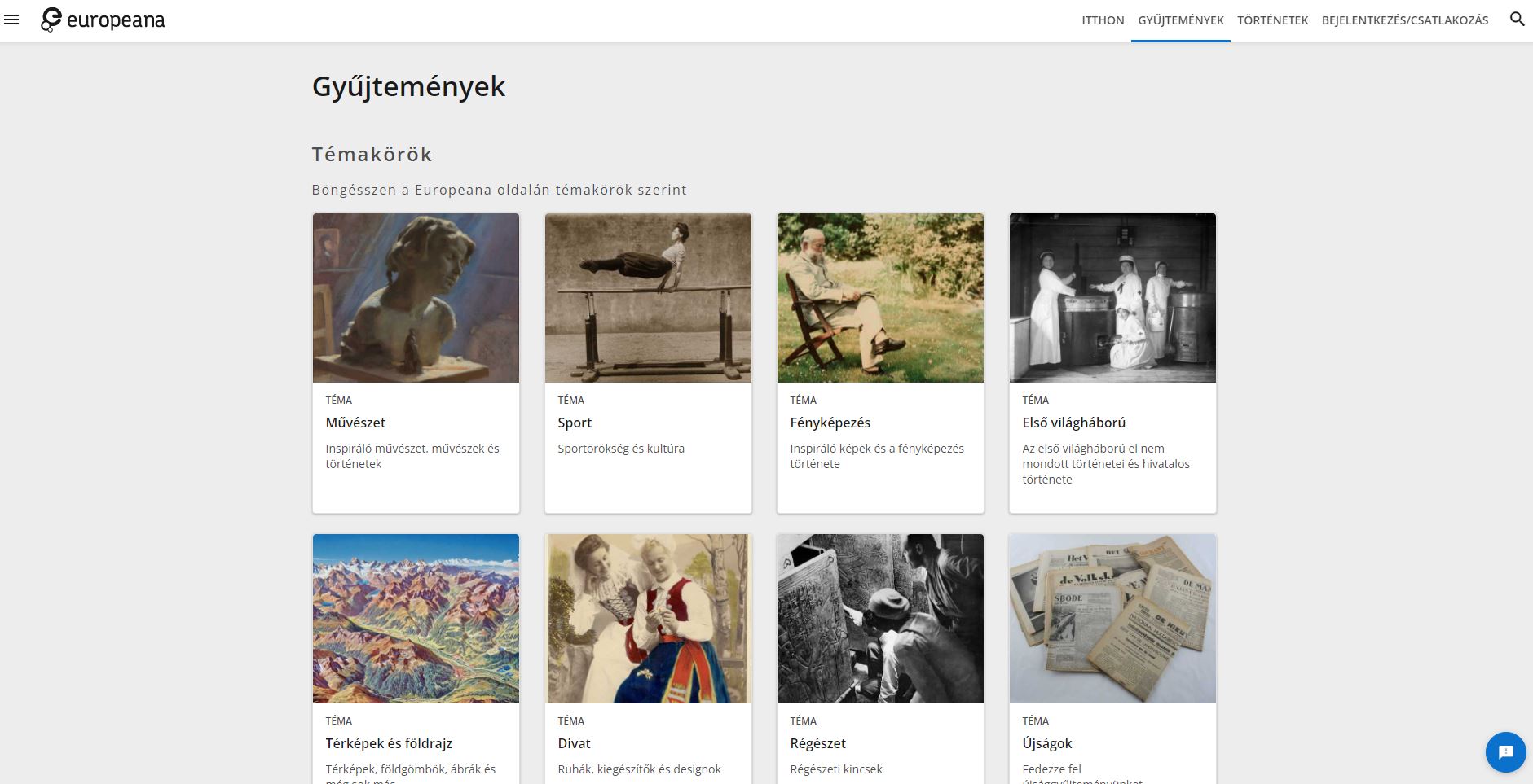 Europeana weboldal