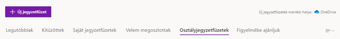 Onenote osztályjegyzetfüzetek